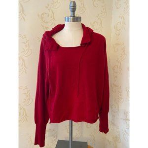 Ladies Large 360 Cashmere 100% Cashmere Red Beautiful Sweater